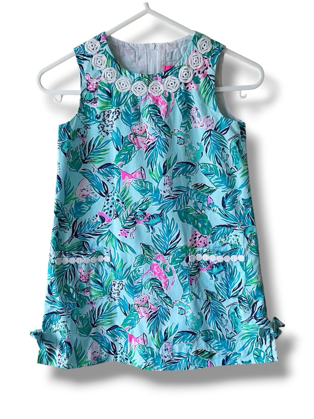 Lilly Pulitzer Little Lilly Shift Dress in Barking Up The Palm Tree Print Size 5